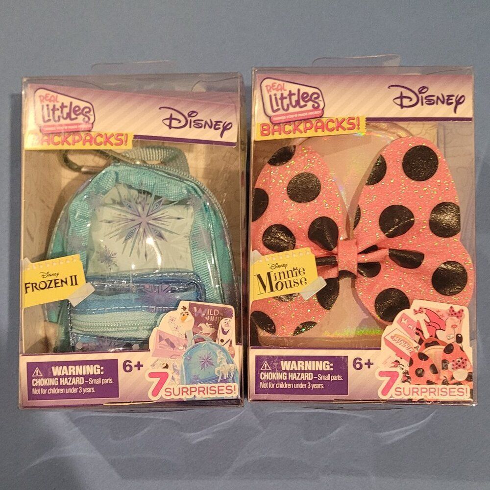 Shopkins Real Littles Mini Backpack Disney Series Minnie Mouse‎ & frozen 2 Set